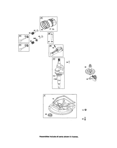 Crankshaft/sump/camshaft