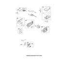 Briggs & Stratton 10M902-0489-E2 muffler/air cleaner diagram