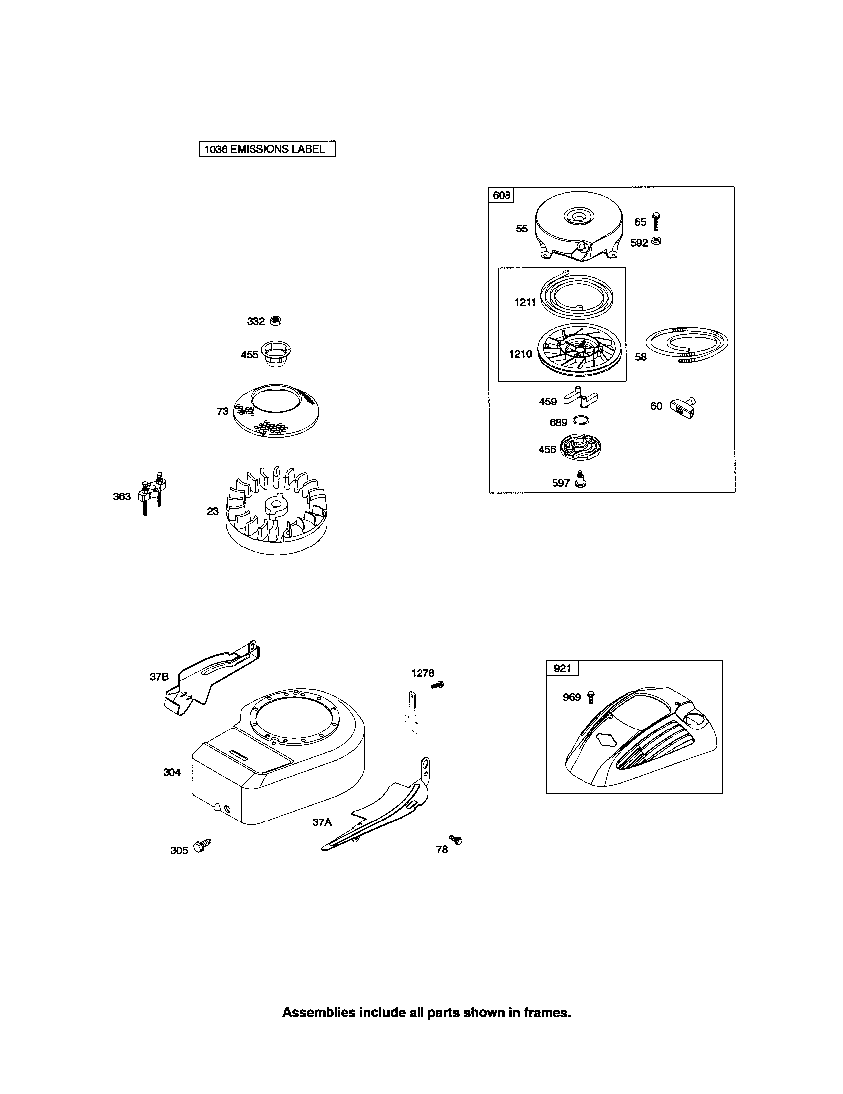 REWIND STARTER/BLOWER HOUSING