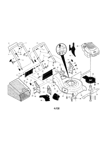 Engine/housing/handle