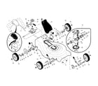 Craftsman 917371830 drive control/gear case/wheels diagram
