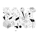 Craftsman 917371840 engine/housing/handle diagram