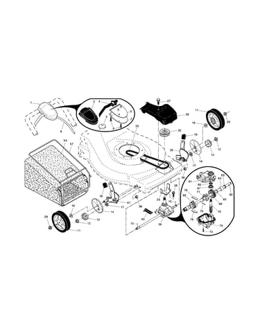 Drive control/gear case/wheels