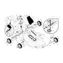 Husqvarna 917374453 drive control/gear case/wheels diagram