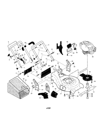 Engine/housing/handle