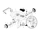 Craftsman 917375631 drive control/gear case/wheels diagram