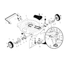 Craftsman 917375632 drive control/gear case/wheels diagram