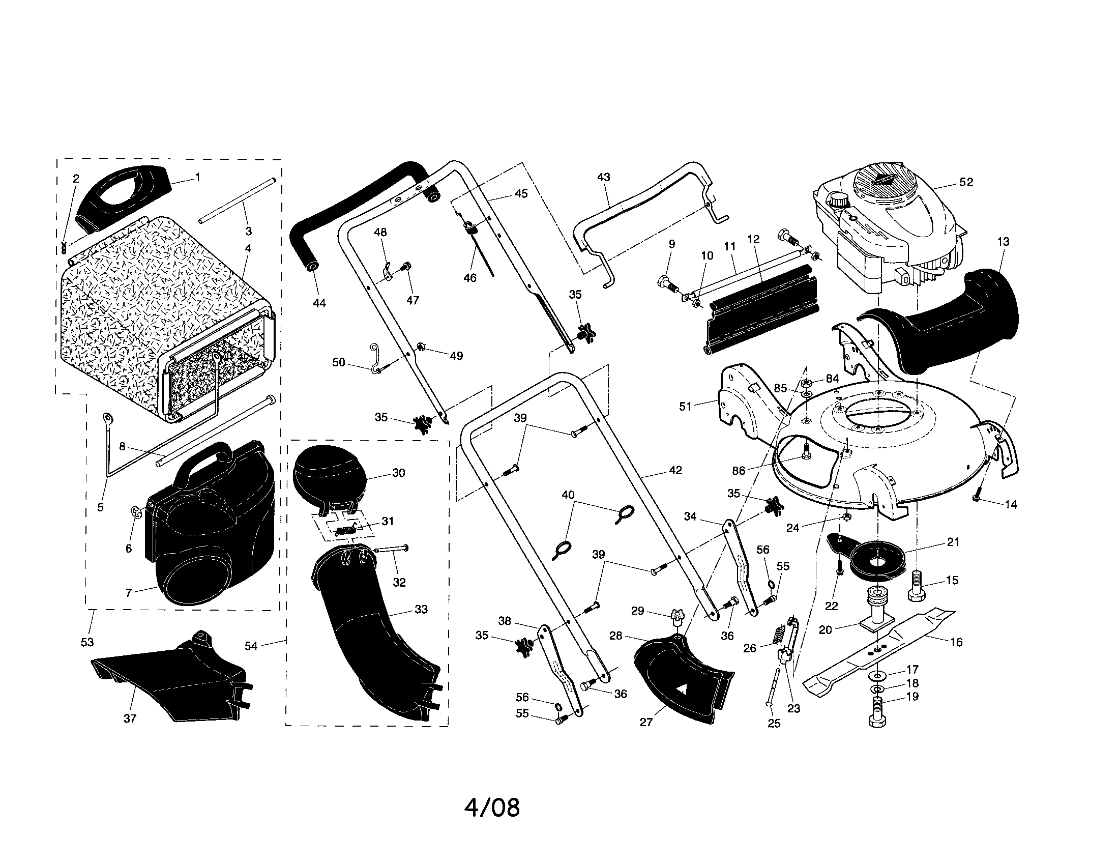 Engine/housing/handle