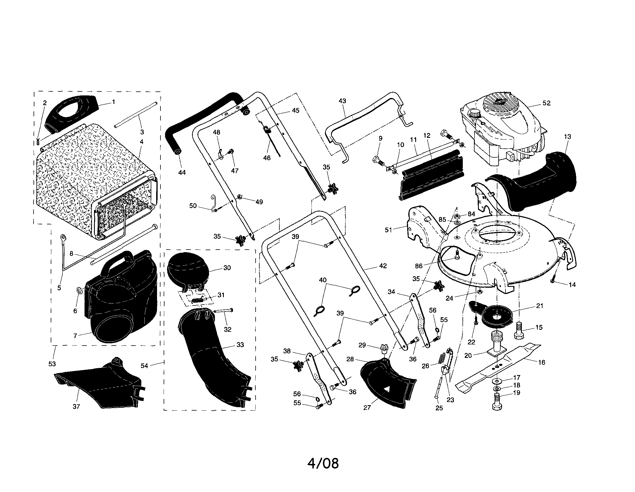 Engine/housing/handle
