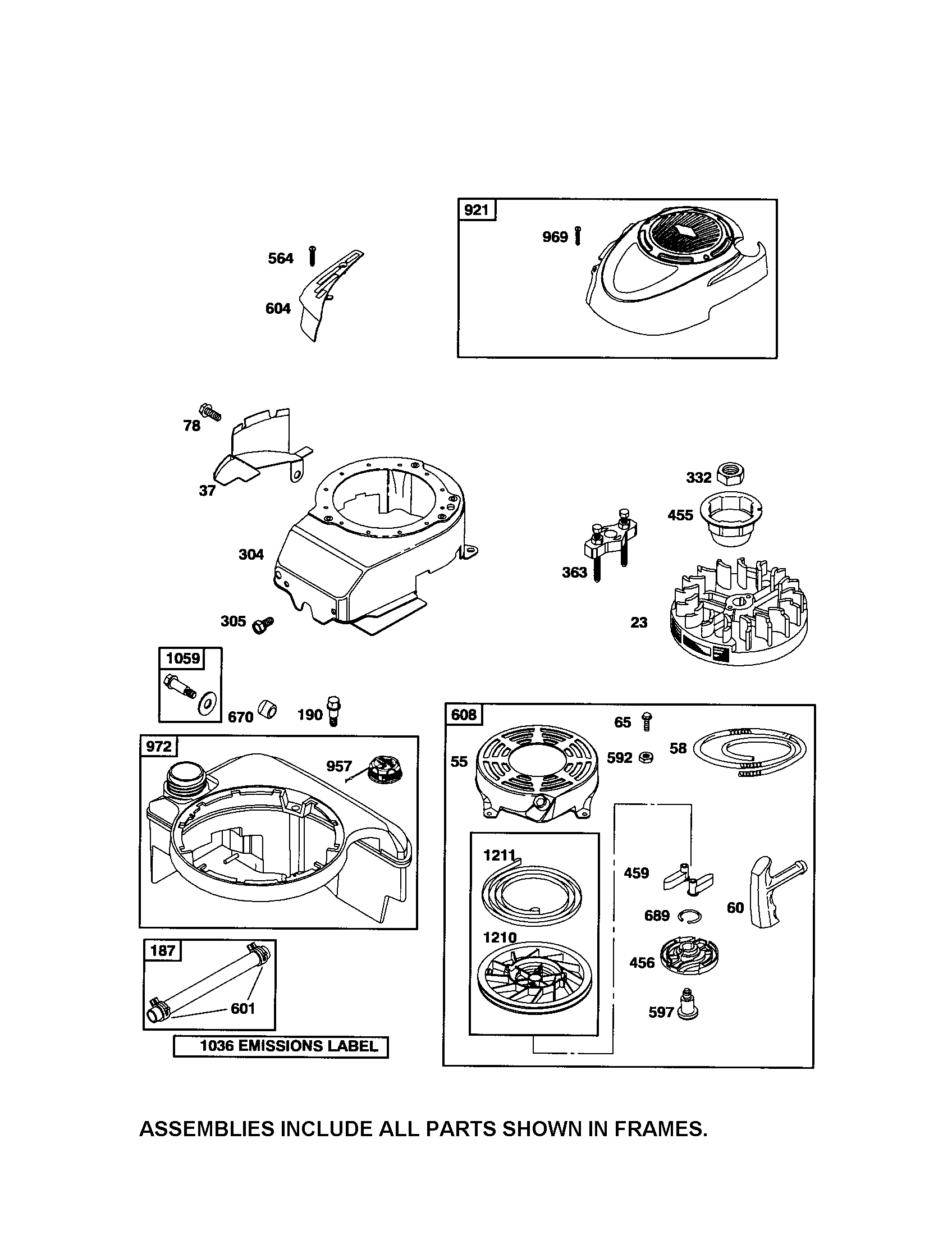 FUEL TANK/REWIND STARTER/FLYWHEEL