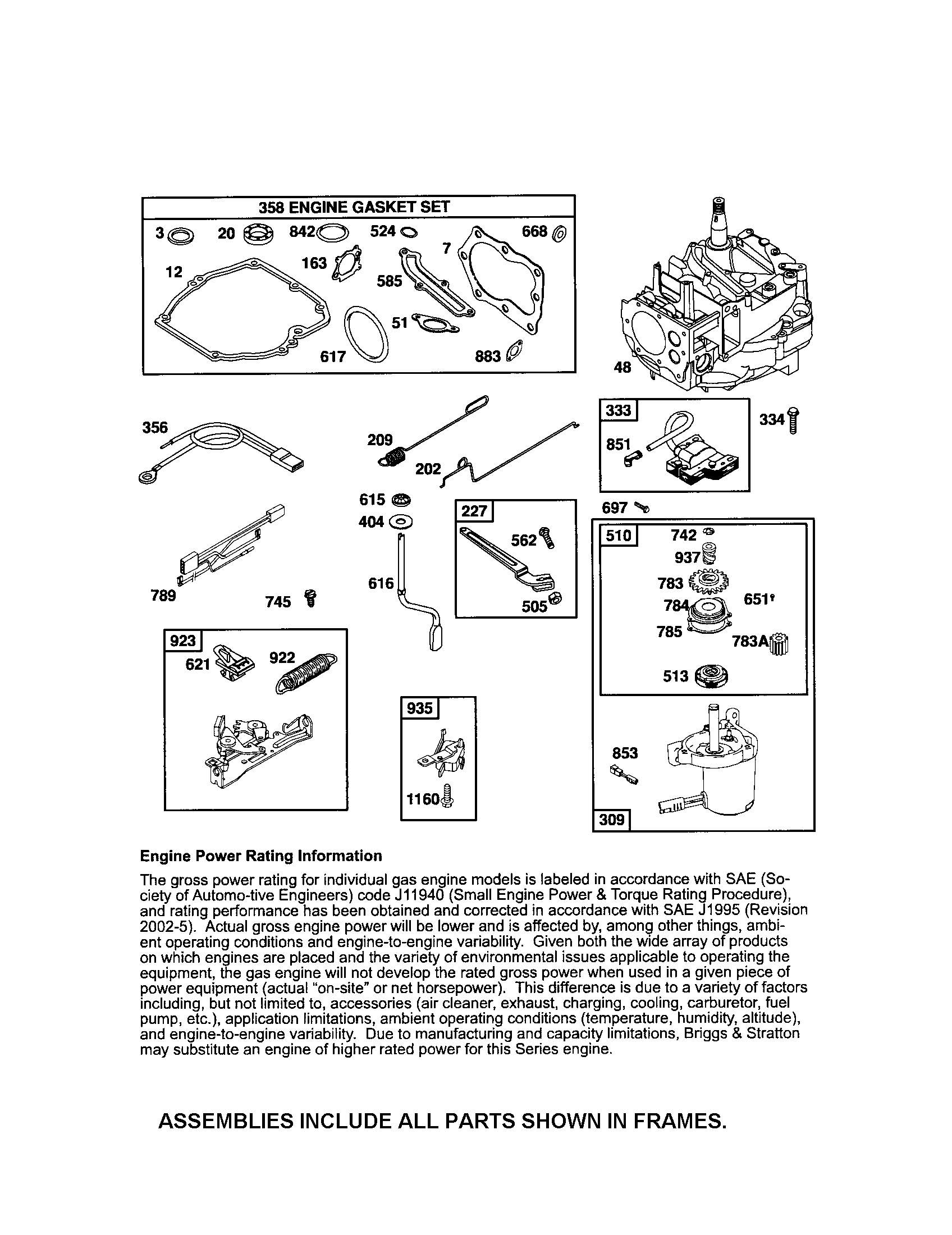 SHORT BLOCK/MOTOR-STARTER