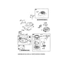 Craftsman 917375630 rewind starter/fuel tank/flywheel diagram
