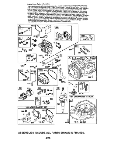 Head-cylinder/crankshaft/sump