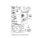 Briggs & Stratton 128602-1102-E1 rewind starter/brake/flywheel diagram