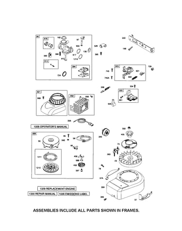 Carburetor/rewind starter