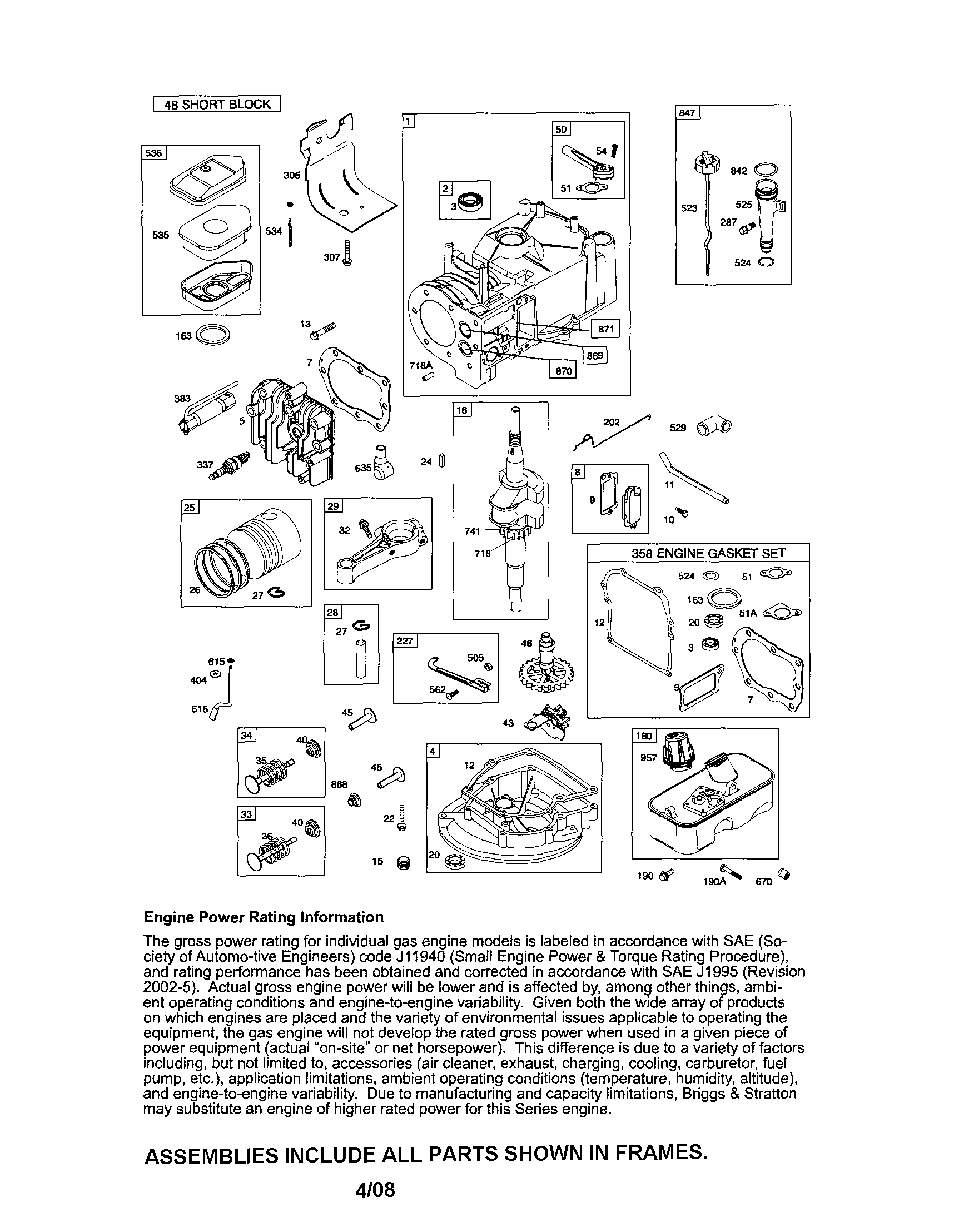 CYLINDER/CRANKSHAFT/SUMP