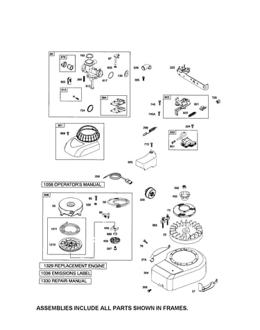 Carburetor/rewind starter