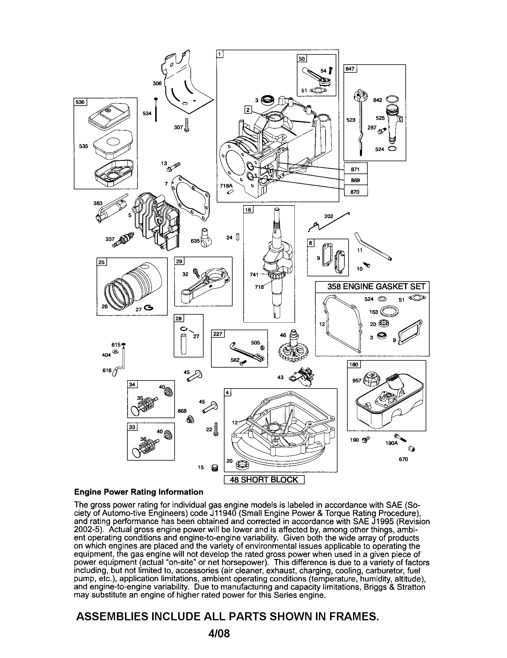 CYLINDER/CRANKSHAFT/SUMP