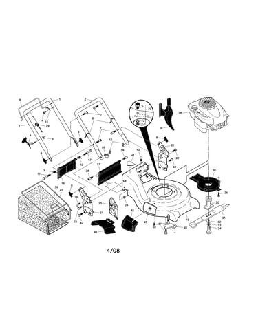 Engine/housing/handle