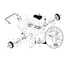 Craftsman 917375630 drive control/gear case/wheels diagram