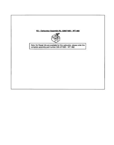 Carburetor #570071692 - wt-660