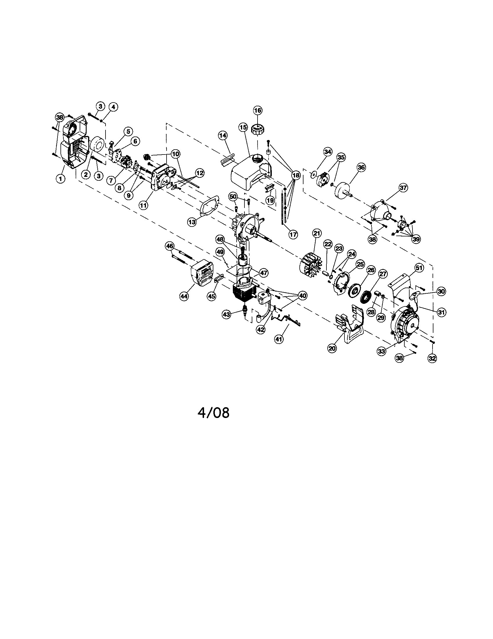 CYLINDER/FLYWHEEL/FUEL TANK