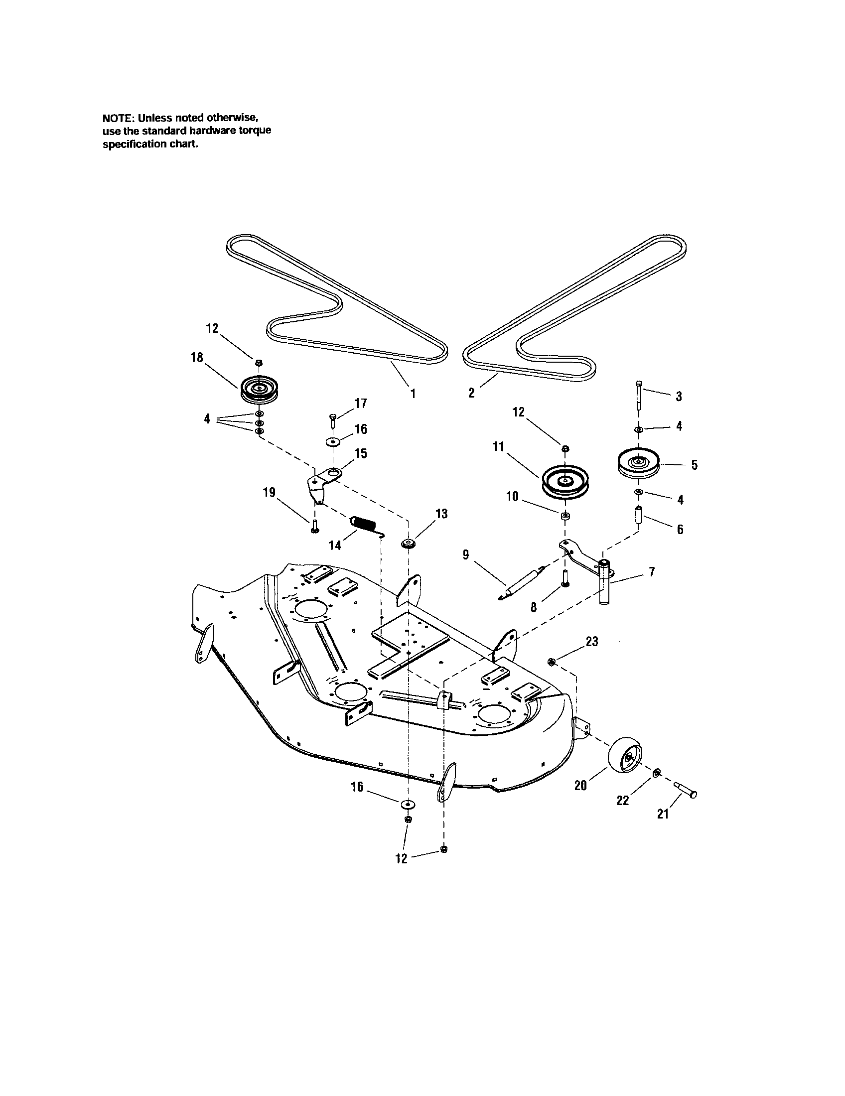 50" DECK MOWER-CLUTCH/SUPPORT