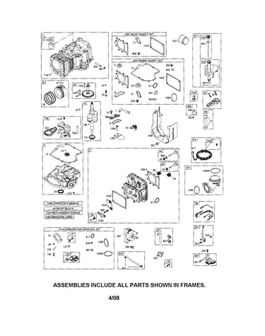 Head-cylinder/dipstick/sump