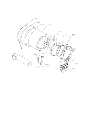 Drum/connection hose