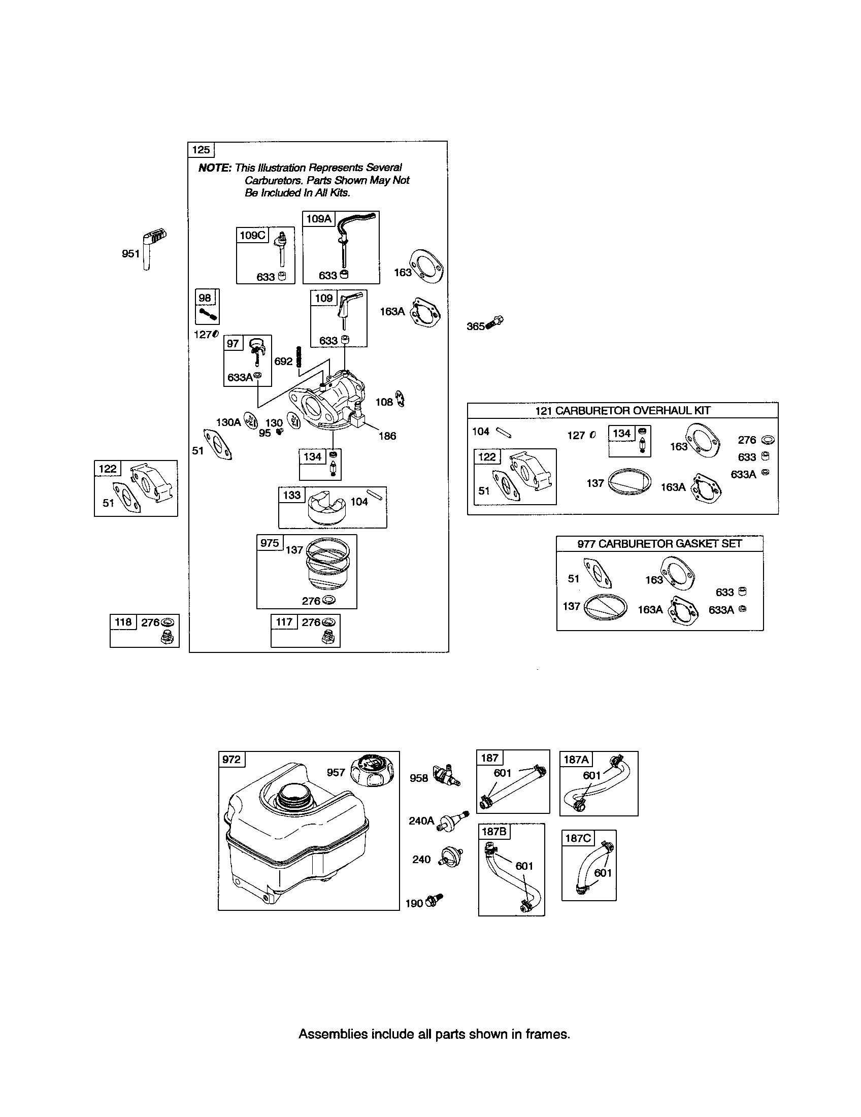 CARBURETOR/FUEL TANK