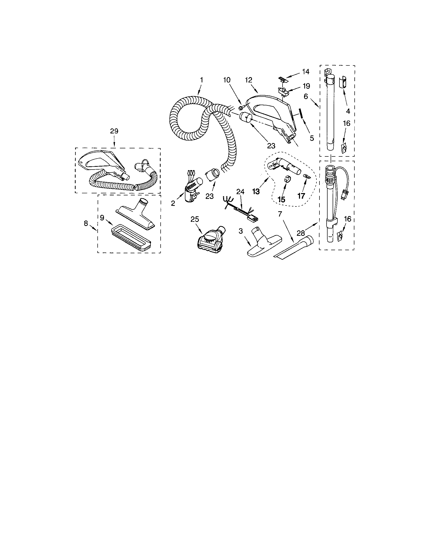Hose and attachment
