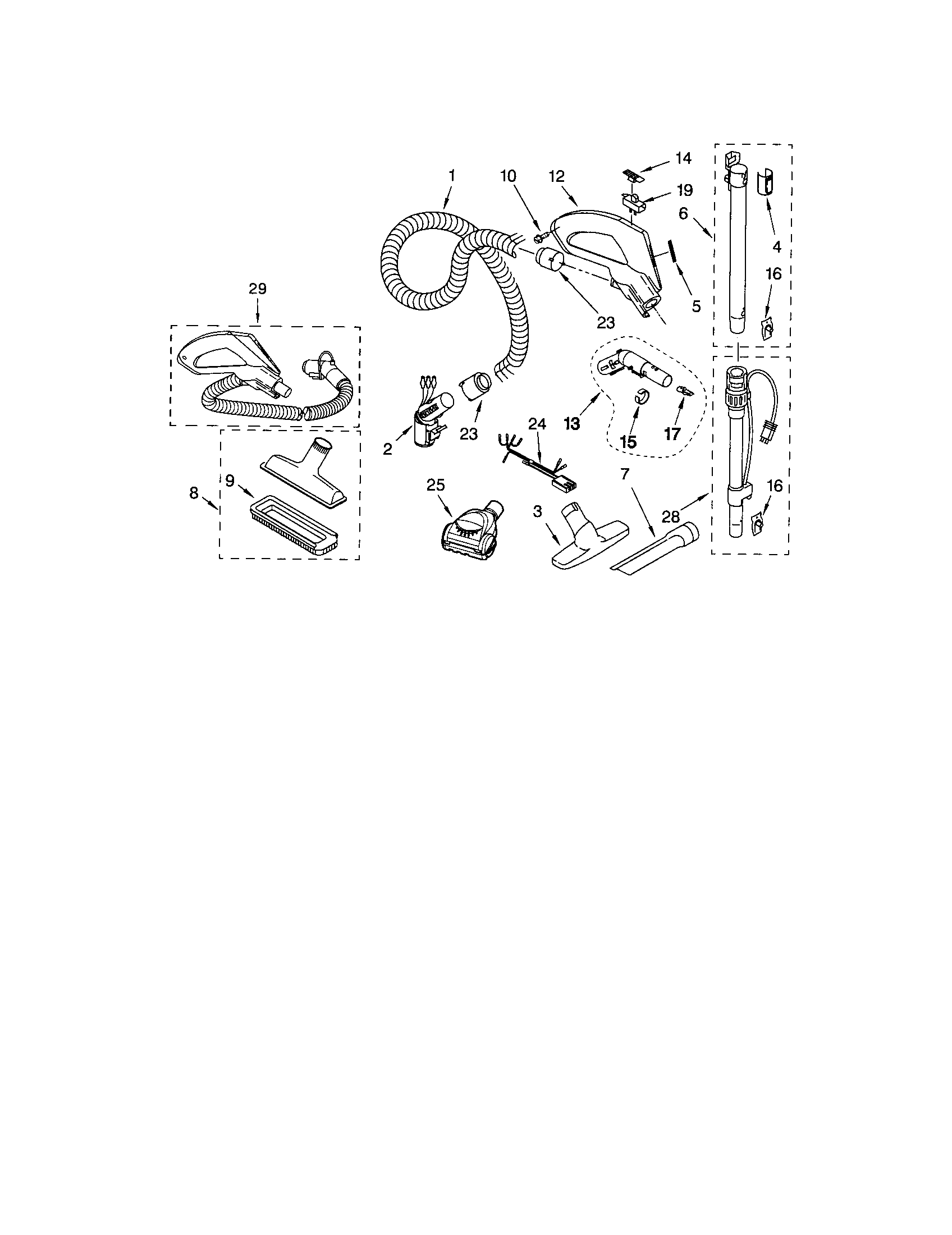 Hose and attachment