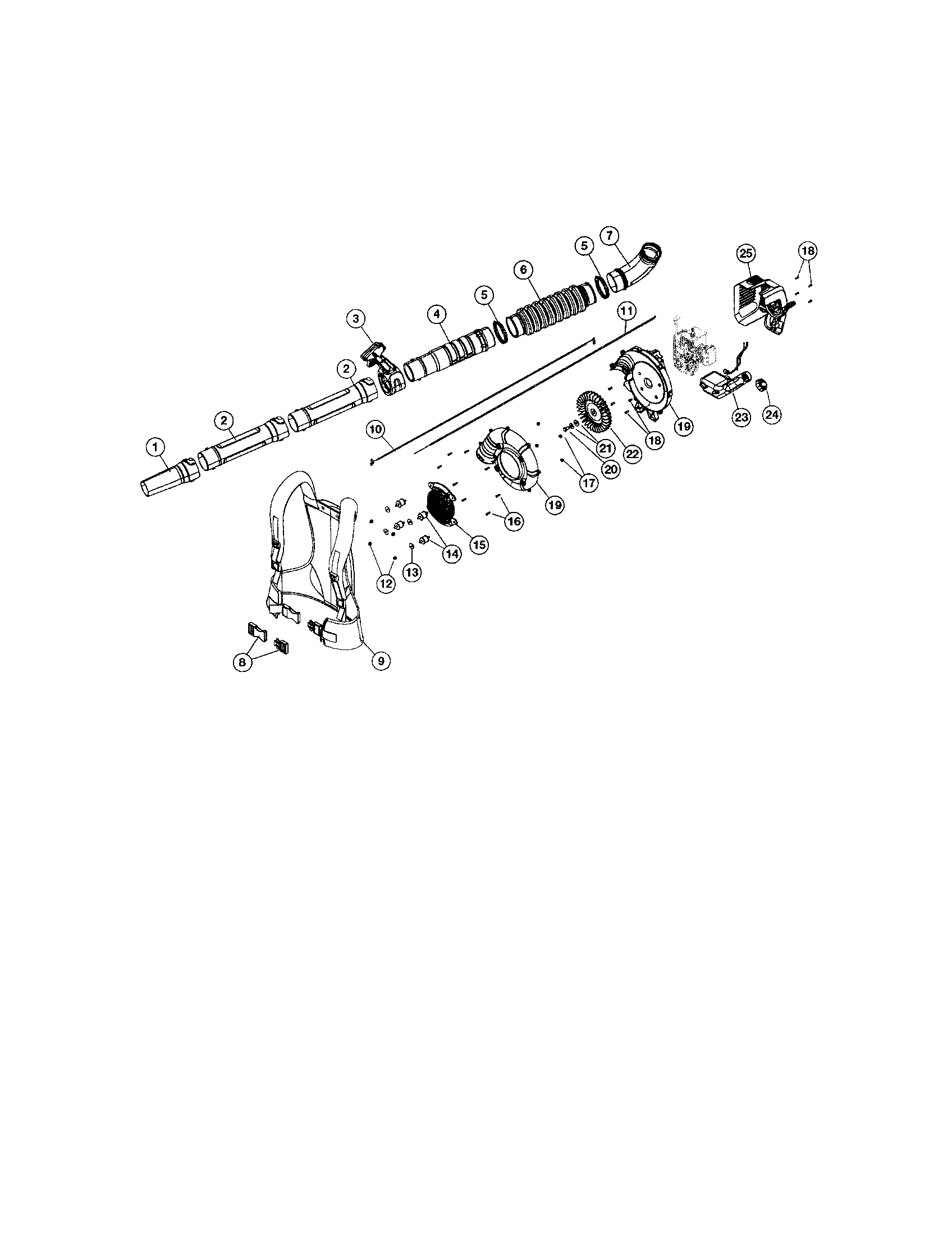 HARNESS/TUBE/IMPELLER HOUSING