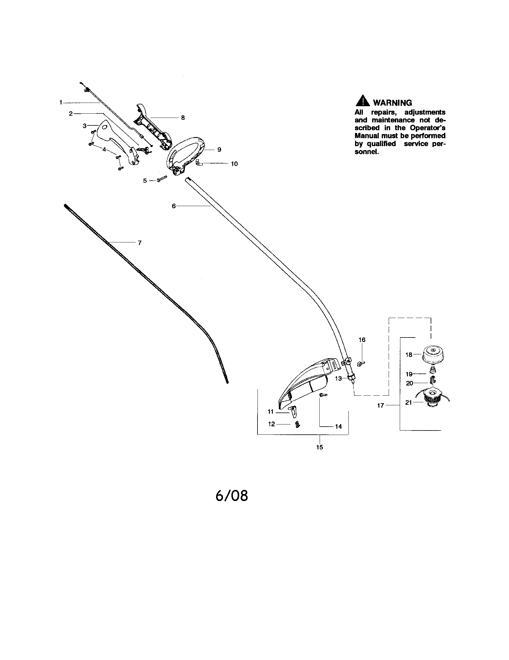 Driveshaft/handle/shield