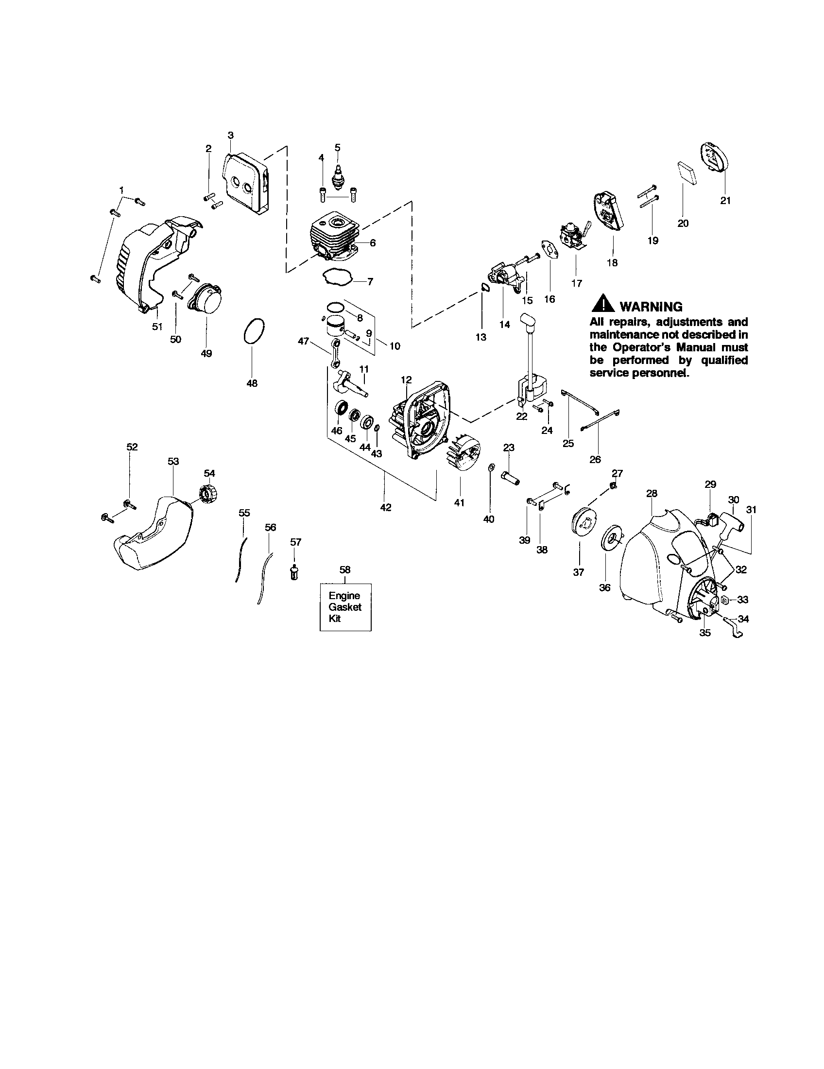 Cylinder/crankshaft/crankcase