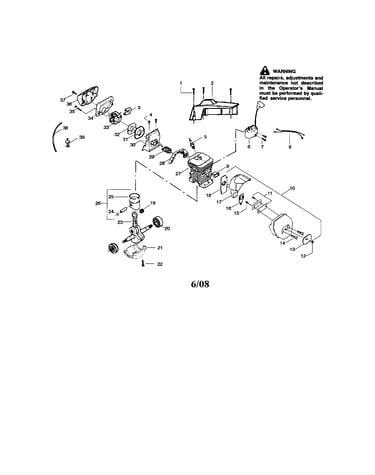 Shield/cylinder/crankshaft