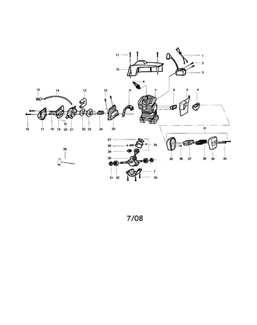 Shield/cylinder/crankshaft