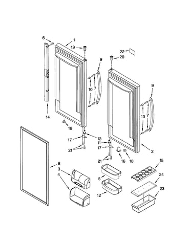 Refrigerator door