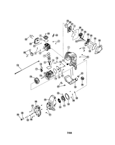 Cylinder/flywheel/crankcase