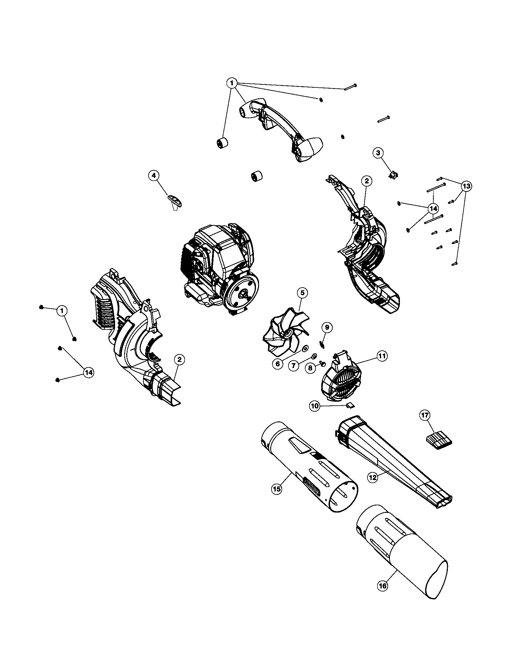 Handle/housing/tube