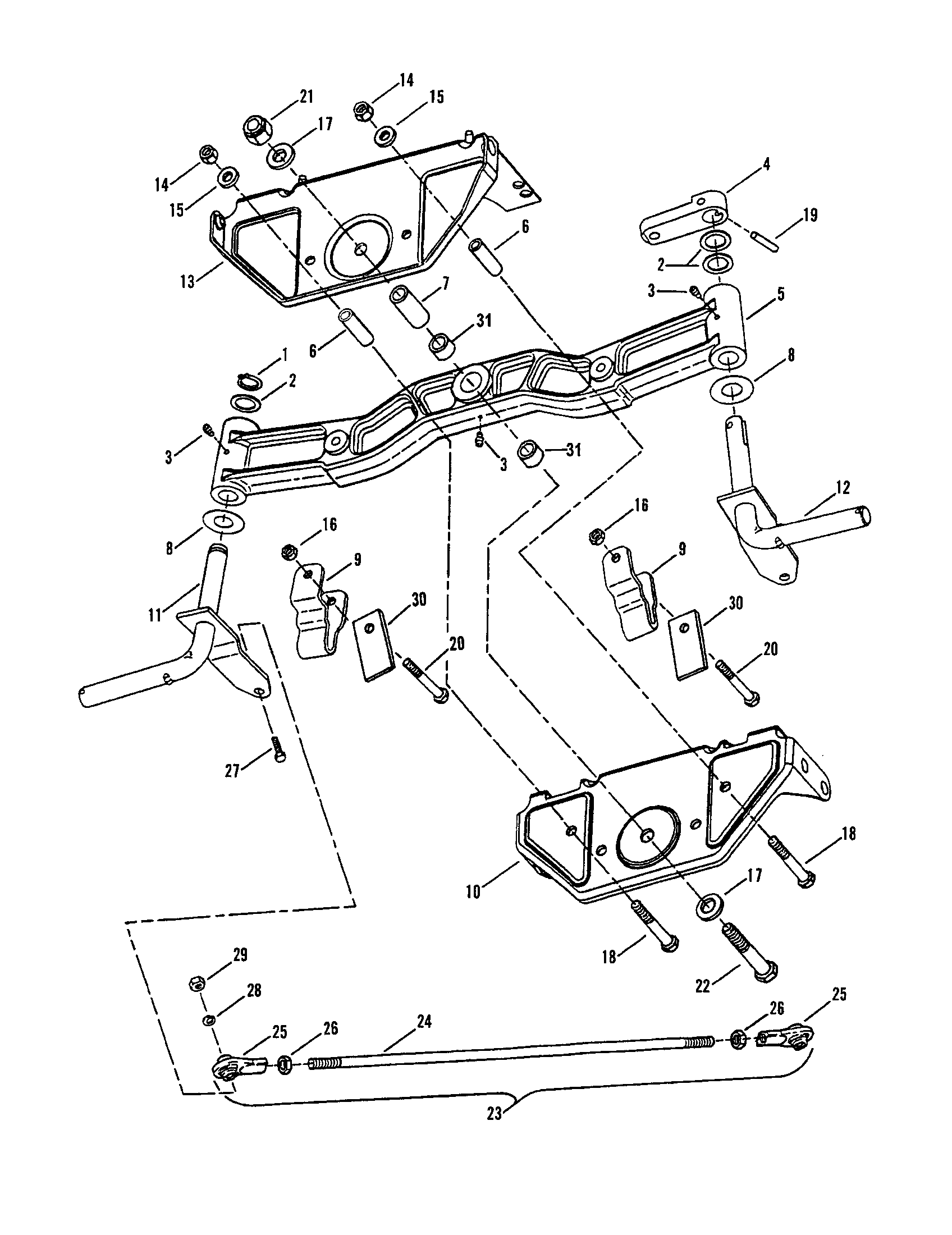 Cast front axle
