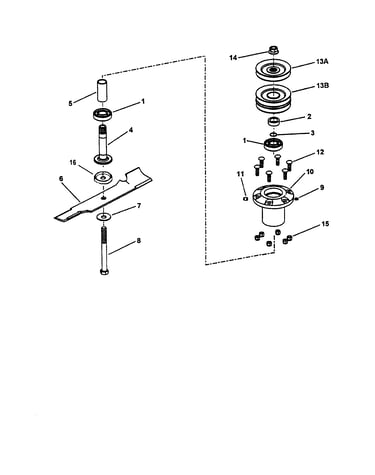 Spindle - 48" cutting deck