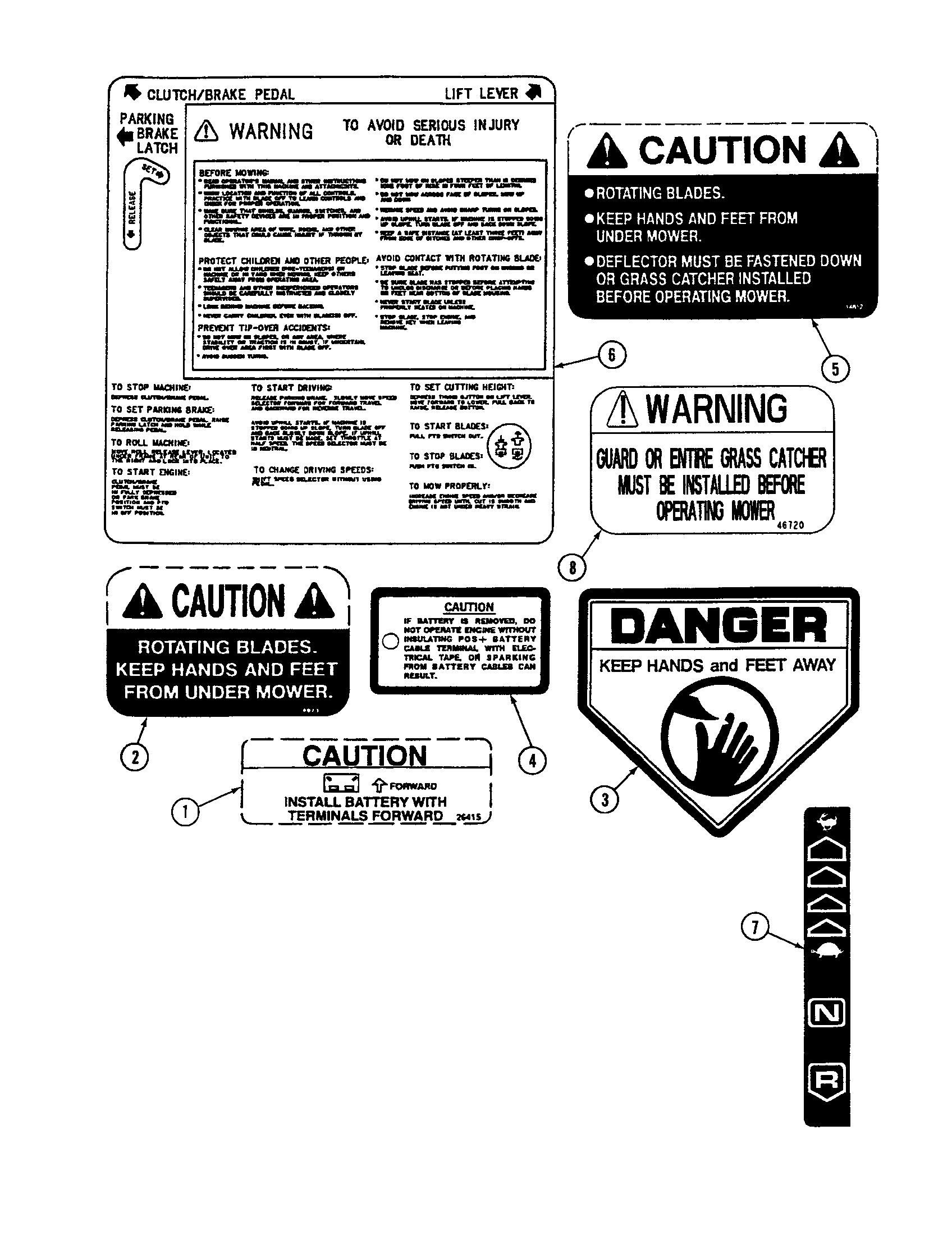 Safety decals
