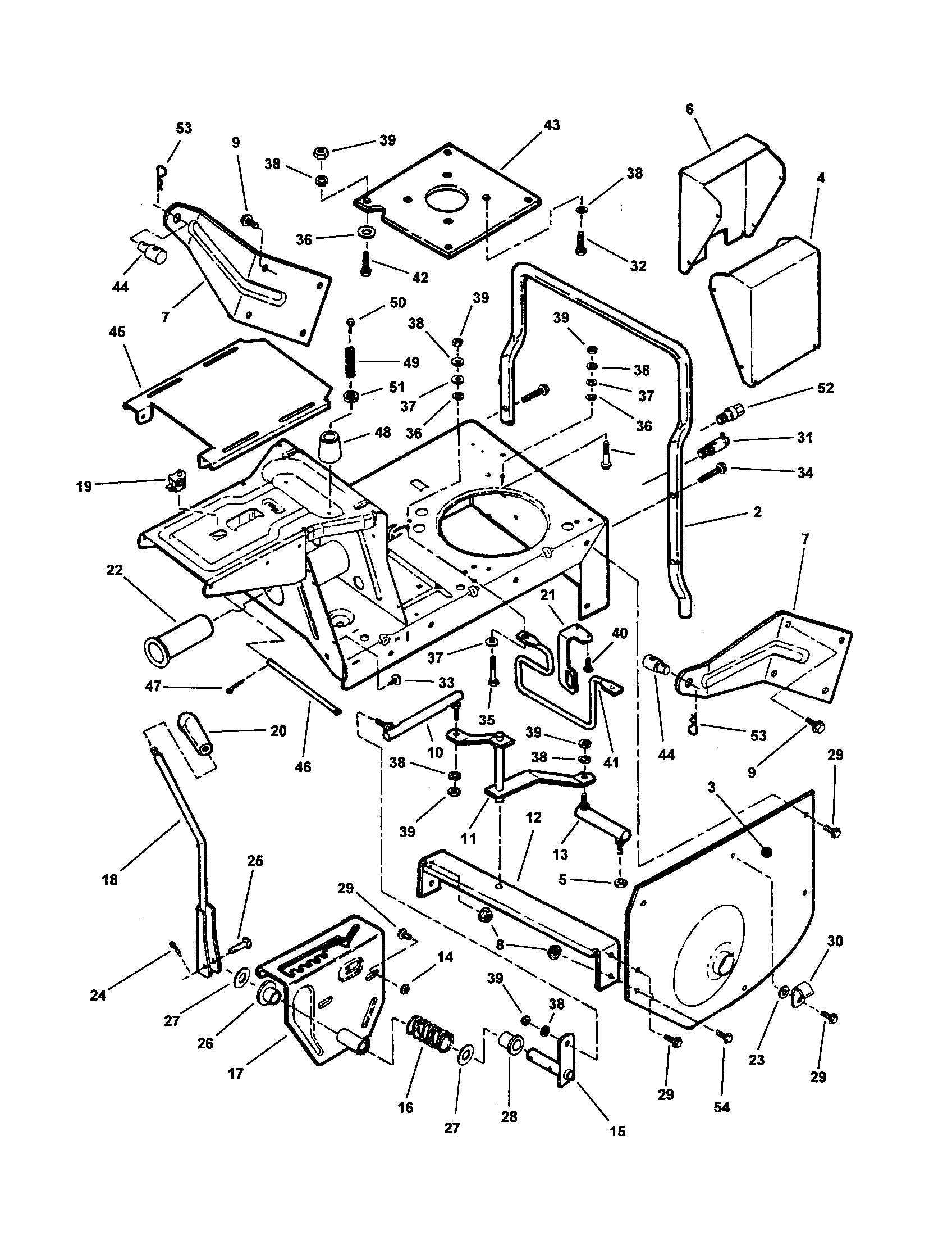 MAIN CASE (HINGED SEAT MOUNT)