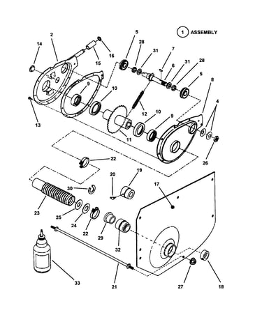 Chain case, l.h. fender
