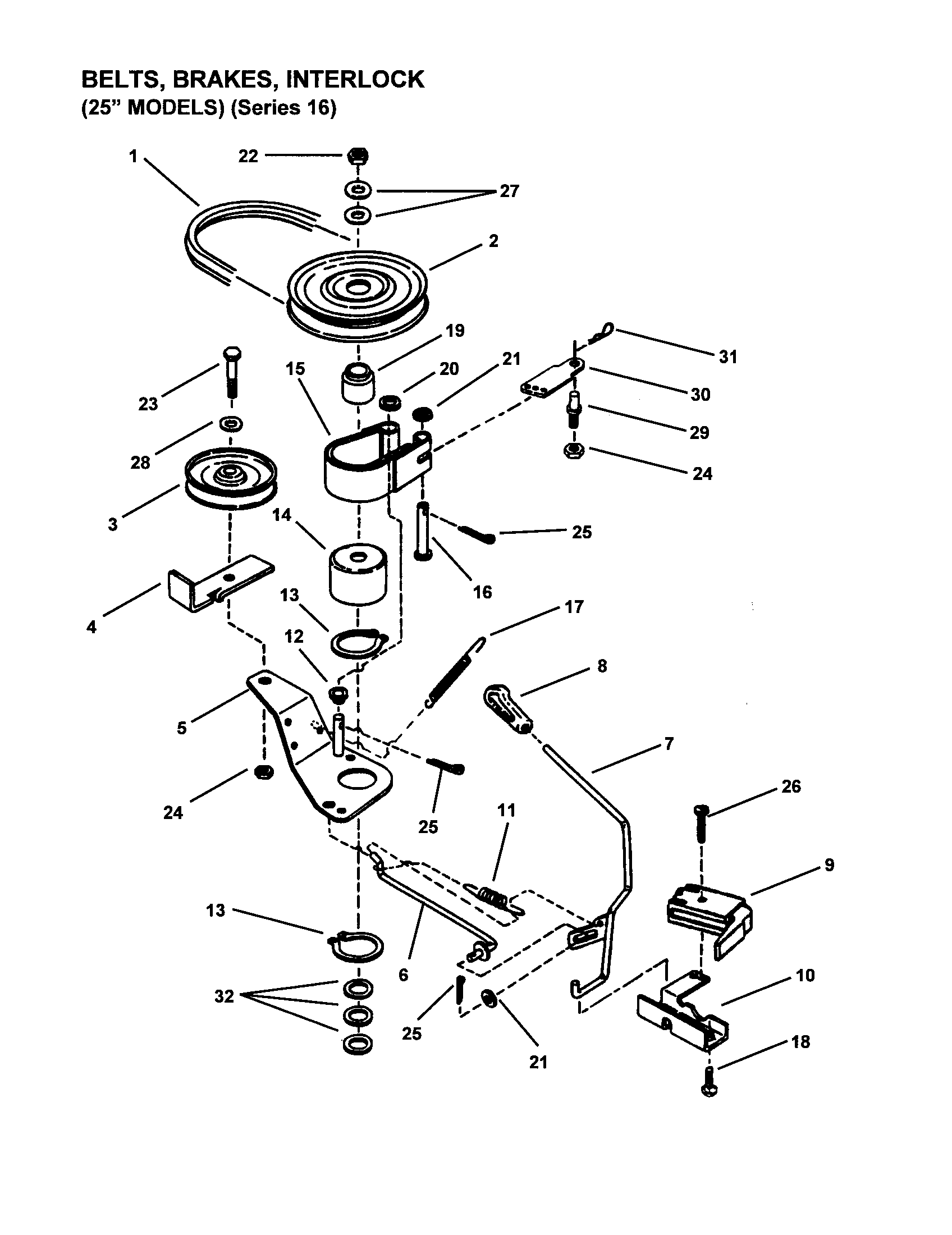 BELTS, BRAKES, INTERLOCK