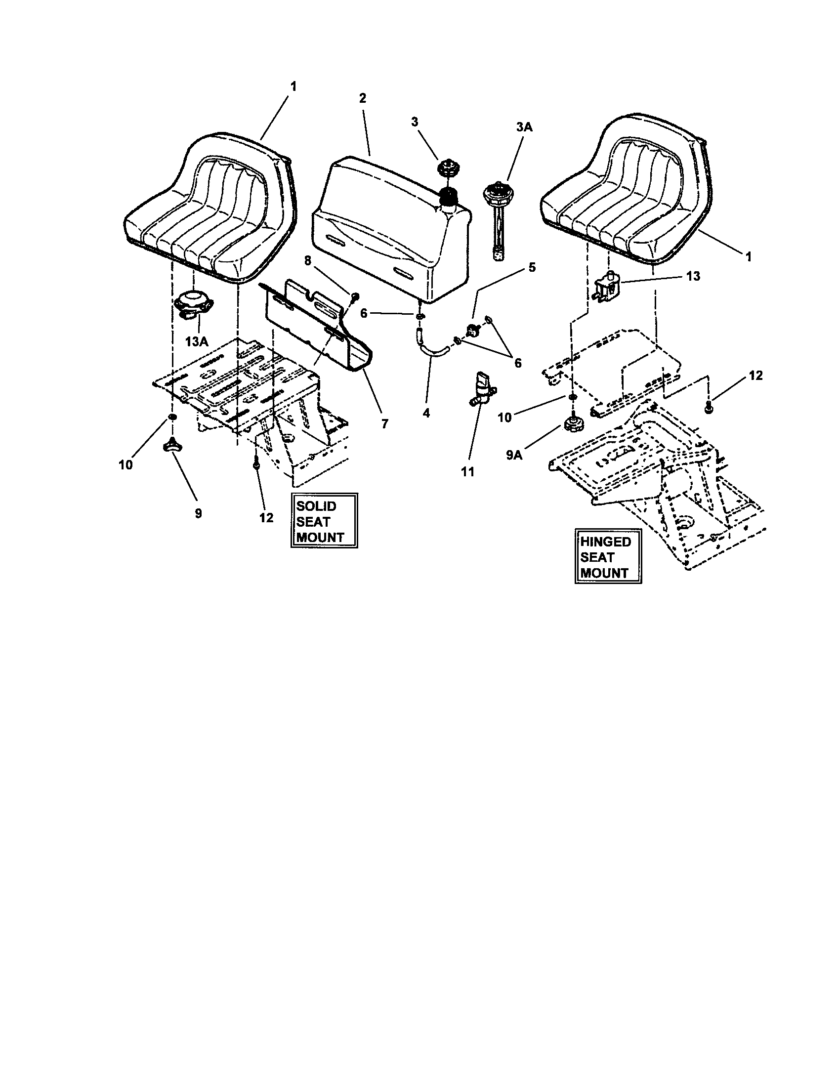 FUEL TANK & OPERATORS SEAT