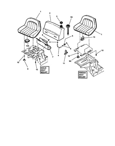 Fuel tank & operators seat