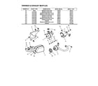 Snapper N250816B engines & exhaust muffler diagram