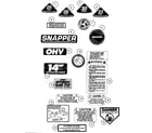 Snapper 250816BE decals (series 16) diagram